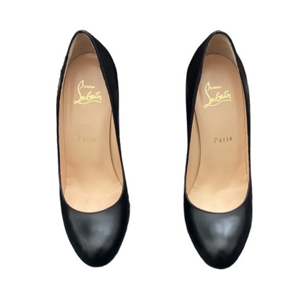 Christian Louboutin Simple Pump 100mm Black Leather Size EU 37.5/ US 7.5